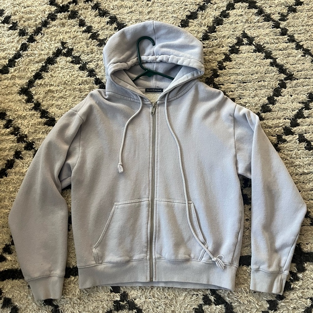 Gray Zip-Up Hoodie